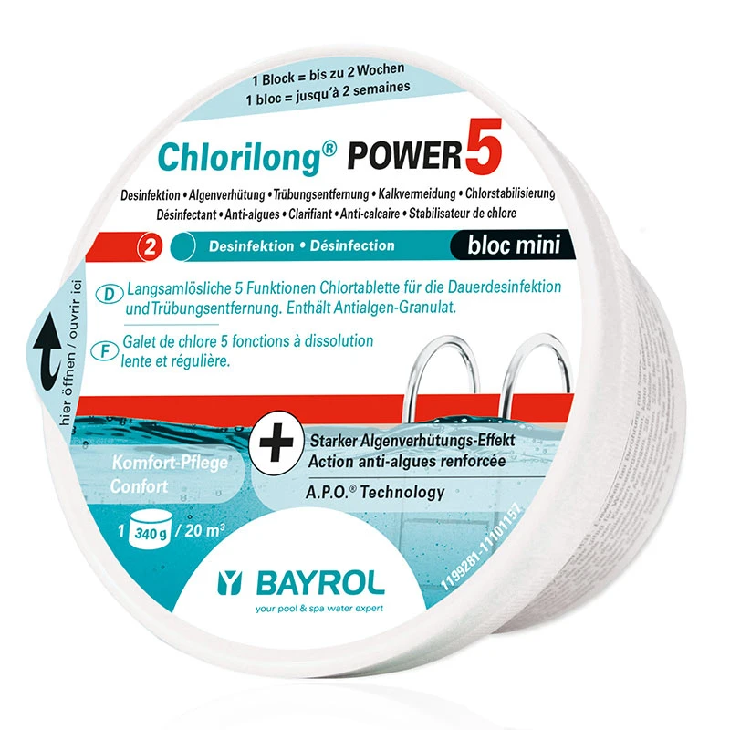 Bayrol Chlorilong Power5 Bloc Mini Chlortablette - 340 G 3 Bayrol Chlorilong Power5 Bloc Mini Chlortablette - 340 G