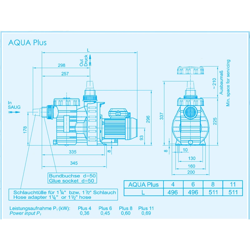 Aquatechnix Aqua Plus 4 Filterpumpe - 230 Volt 8 Aquatechnix Aqua Plus 4 Filterpumpe - 230 Volt – Bild 6