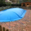 Aufblasbare Poolabdeckung Ovalbecken Blau 490 X 300 Cm