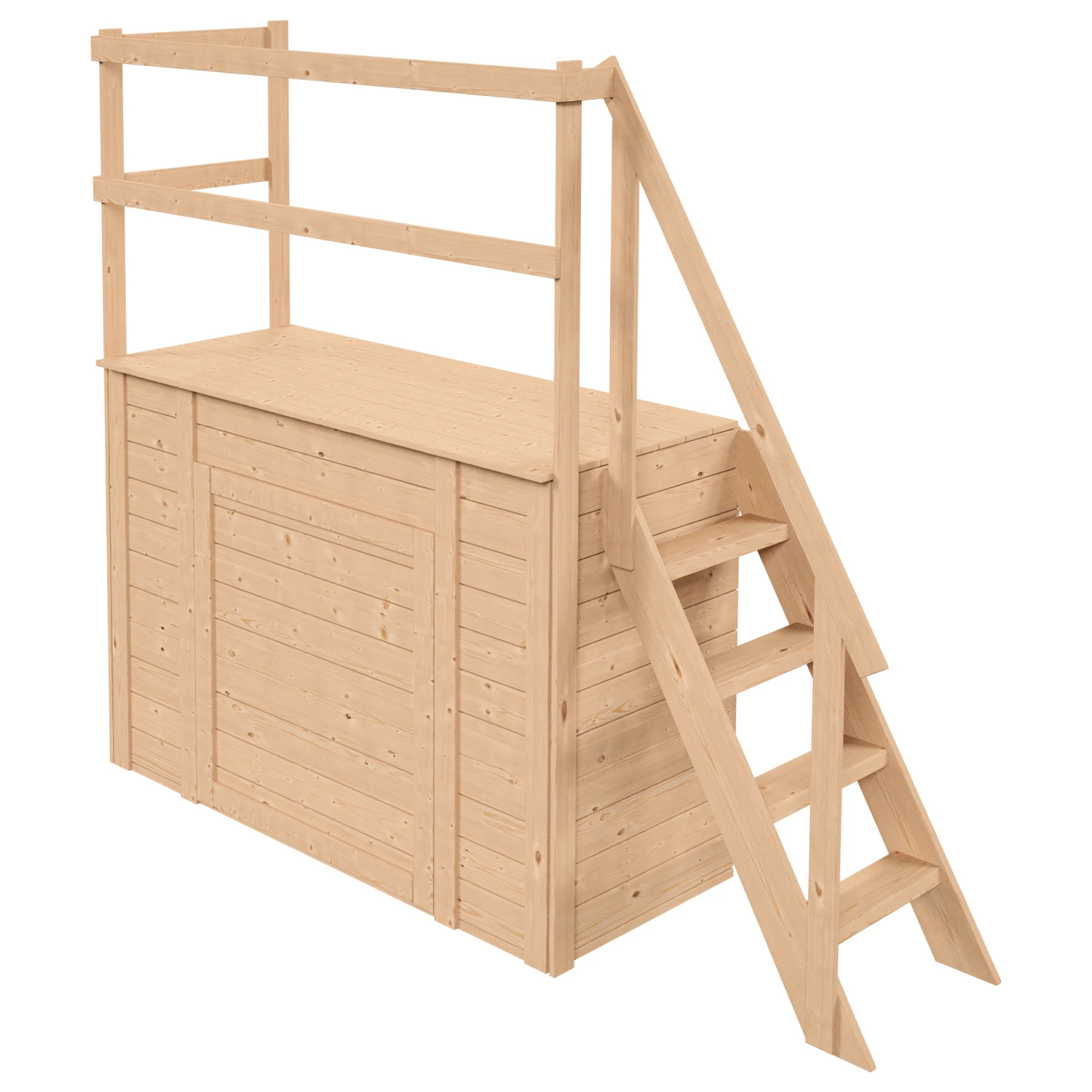 Holzpool Sonnendeck Front (für Rund Und Oval) -171 X 80 X 124 Cm 3 Holzpool Sonnendeck Front (für Rund Und Oval) -171 X 80 X 124 Cm