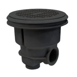 Astral ABS Bodenablauf Haarfangsicher Anthrazit Fertig/ Folienbecken