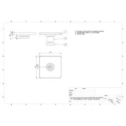 Einlaufdüse Ocean Edelstahl Eckig - 5 Mm Öffnung 7 Bohrungen 9 Einlaufdüse Ocean Edelstahl Eckig - 5 Mm Öffnung 7 Bohrungen -Swimmingpool Verkaufsladen Einlaufduese Ocean Edelstahl zeichnung 2