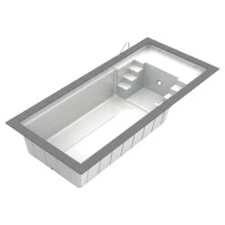 Reku Twin GFK-Fertigbecken Mit Lounge - 700 X 320 Cm