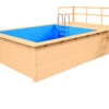 Holzpool Rechteckig Mit Stirnseitiger Terrasse Natur/ Blau - 320 X 350 Cm 2 Holzpool Rechteckig Mit Stirnseitiger Terrasse Natur/ Blau - 320 X 350 Cm -Swimmingpool Verkaufsladen Holzpool Einzelbecken Rechteckpool Blau SonnenterrasseNatur001 001