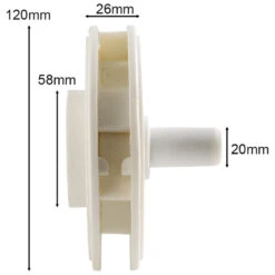 Laufrad D=120mm B=15mm BADU 90/15G+40/13G+40/10 -Swimmingpool Verkaufsladen Laufrad badu 90 120mm 3
