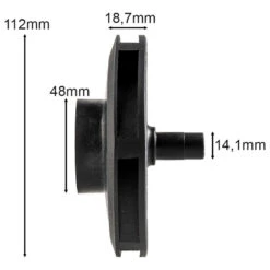 Laufrad D=112mm B= 9.5mm Für BADU Eco Touch -Swimmingpool Verkaufsladen Laufrad speck badu 112mm 3