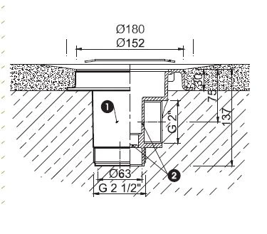 MTS Bodenablauf ABScw 2" Rost Niro BEB 4 MTS Bodenablauf ABScw 2" Rost Niro BEB – Bild 2