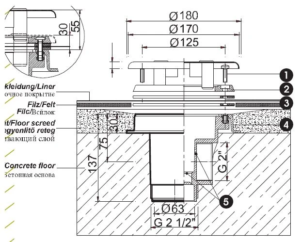 MTS Bodenablauf ABScw 2" Antiwd. Niro BEB 4 MTS Bodenablauf ABScw 2" Antiwd. Niro BEB – Bild 2