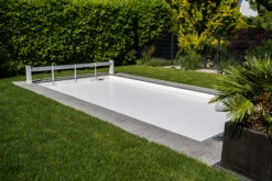 PPS PVC Lamellen Hellgrau 14 PPS PVC Lamellen Hellgrau -Swimmingpool Verkaufsladen PPS PVC Lamellen hellgrau 6