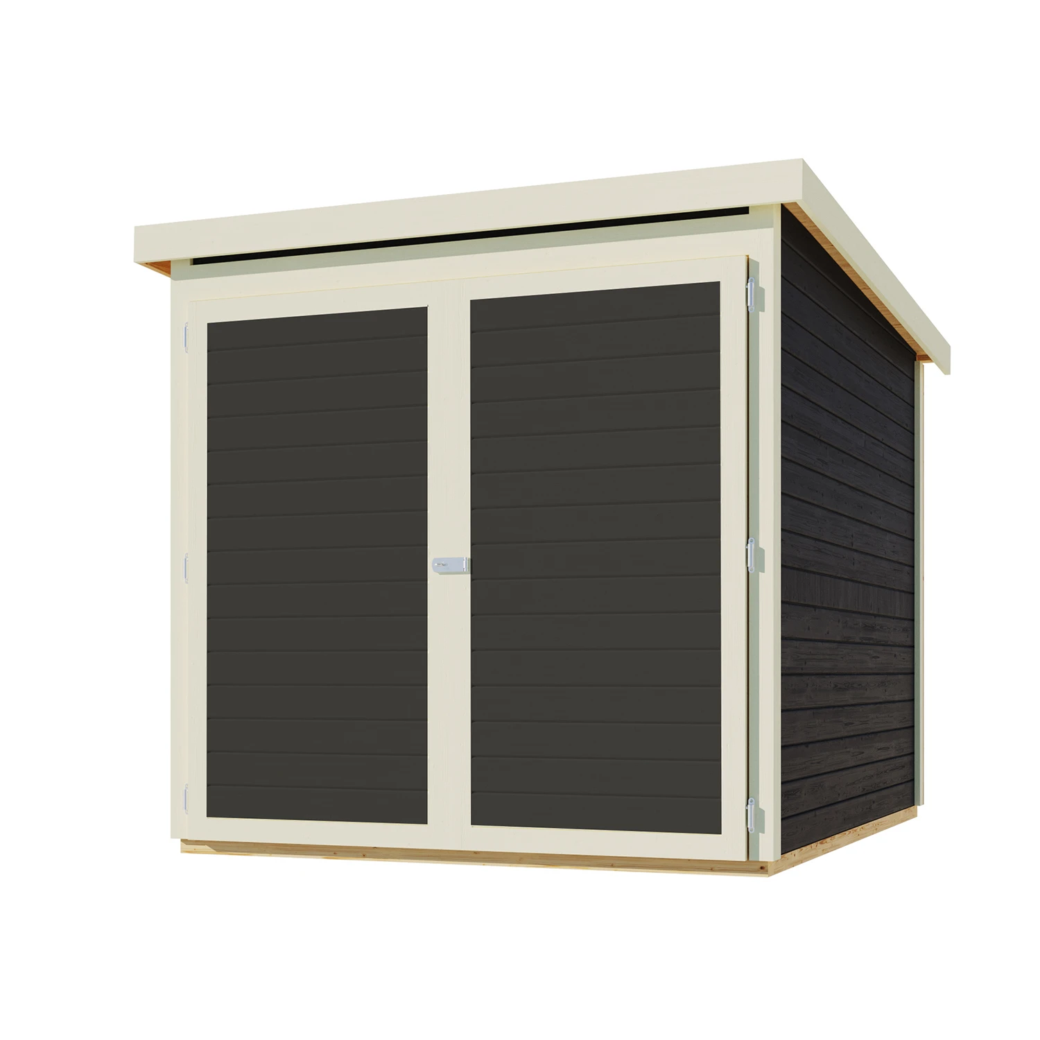 Pool-Technikbox Holz Grau 3 Pool-Technikbox Holz Grau