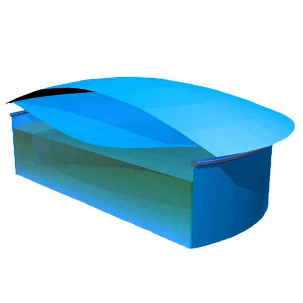 Aufblasbare Poolabdeckung Ovalbecken Grau 490 X 300 Cm 4 Aufblasbare Poolabdeckung Ovalbecken Grau 490 X 300 Cm – Bild 2