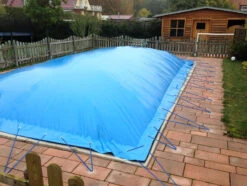 Aufblasbare Poolabdeckung Rechteckbecken Blau 500 X 300 Cm