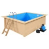 Holzpool Komplettset Rechteckig 320 X 350 X 124 Cm 2 Holzpool Komplettset Rechteckig 320 X 350 X 124 Cm -Swimmingpool Verkaufsladen Rechteckpool blau 1