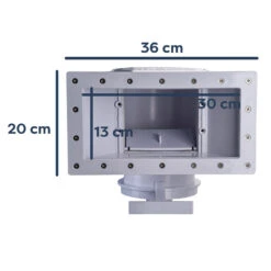 Skimmer Pool Mini Breitmaul Inkl. Einlaufdüse 20 Skimmer Pool Mini Breitmaul Inkl. Einlaufdüse -Swimmingpool Verkaufsladen Skimmer Pool Mini Breitmaul inkl Einlaufduese front masse