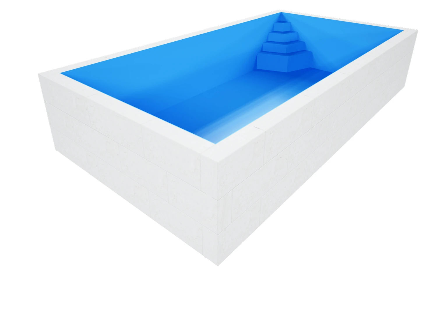 Styroporpool Blau Mit Seitlicher Treppe Smaragd - 600 X 300 X 150 Cm 4 Styroporpool Blau Mit Seitlicher Treppe Smaragd - 600 X 300 X 150 Cm – Bild 2