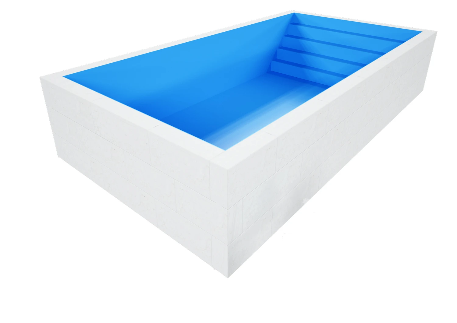Styroporpool Blau Mit Treppe Colossos - 600 X 300 X 150 Cm 4 Styroporpool Blau Mit Treppe Colossos - 600 X 300 X 150 Cm – Bild 2