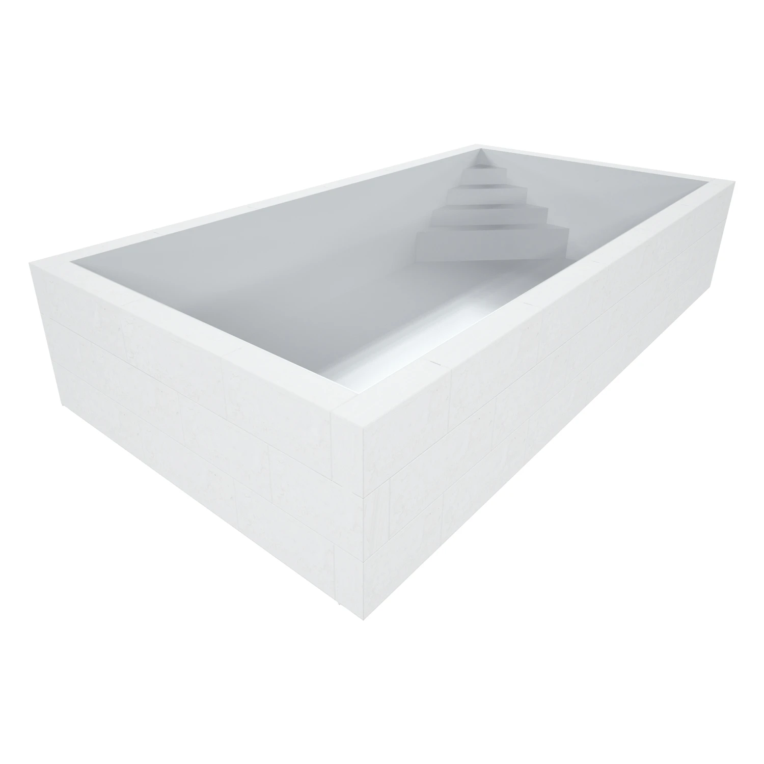 Styroporpool Hellgrau Mit Seitlicher Treppe Oblique - 600 X 300 X 150 Cm 4 Styroporpool Hellgrau Mit Seitlicher Treppe Oblique - 600 X 300 X 150 Cm – Bild 2