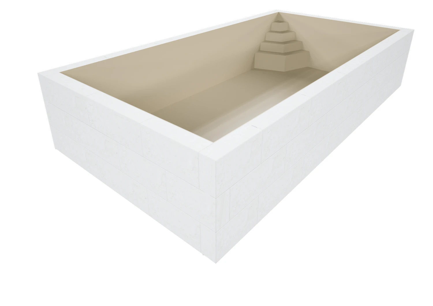 Styroporpool Sand Mit Seitlicher Treppe Smaragd - 600 X 300 X 150 Cm 4 Styroporpool Sand Mit Seitlicher Treppe Smaragd - 600 X 300 X 150 Cm – Bild 2