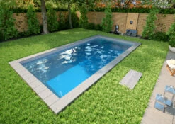 Styroporpool Komplettset Premium Hellgrau Mit Ecktreppe Smaragd - 600 X 300 X 150 Cm