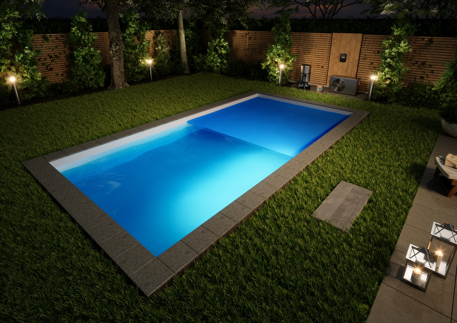 Styroporpool Komplettset Premium Weiß Mit Ecktreppe Oblique - 600 X 300 X 150 Cm 5 Styroporpool Komplettset Premium Weiß Mit Ecktreppe Oblique - 600 X 300 X 150 Cm – Bild 3