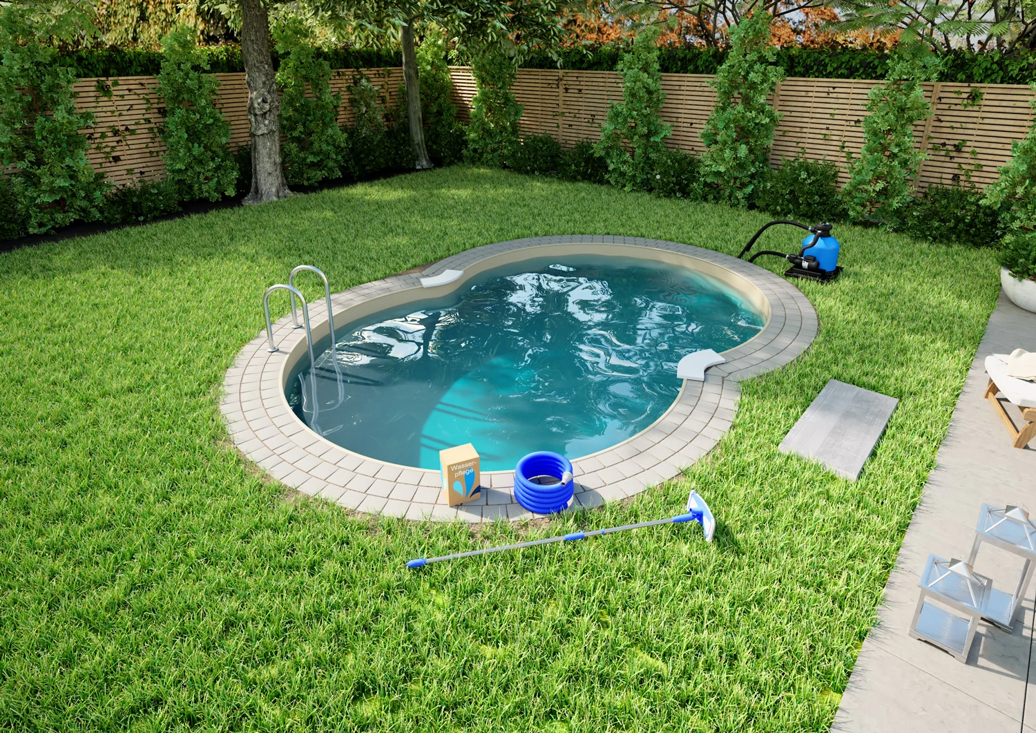 Stahlwandpool Komplettset Comfort Achtform Sand 0,8mm - 3,20m X 5,25m X 1,20m, Eingelassen 3 Stahlwandpool Komplettset Comfort Achtform Sand 0,8mm - 3,20m X 5,25m X 1,20m, Eingelassen