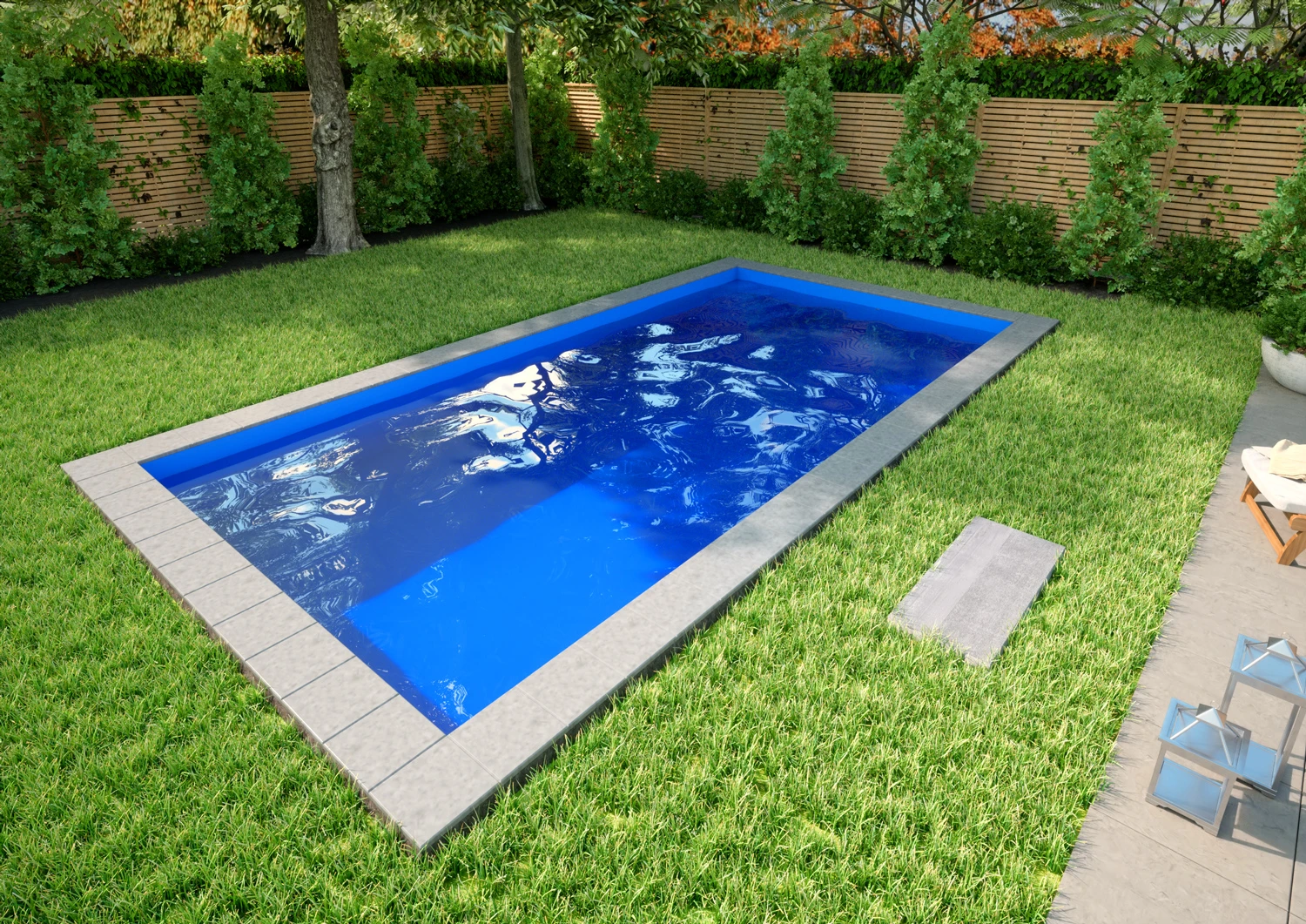Styroporpool Blau Mit Seitlicher Treppe Smaragd - 600 X 300 X 150 Cm 3 Styroporpool Blau Mit Seitlicher Treppe Smaragd - 600 X 300 X 150 Cm