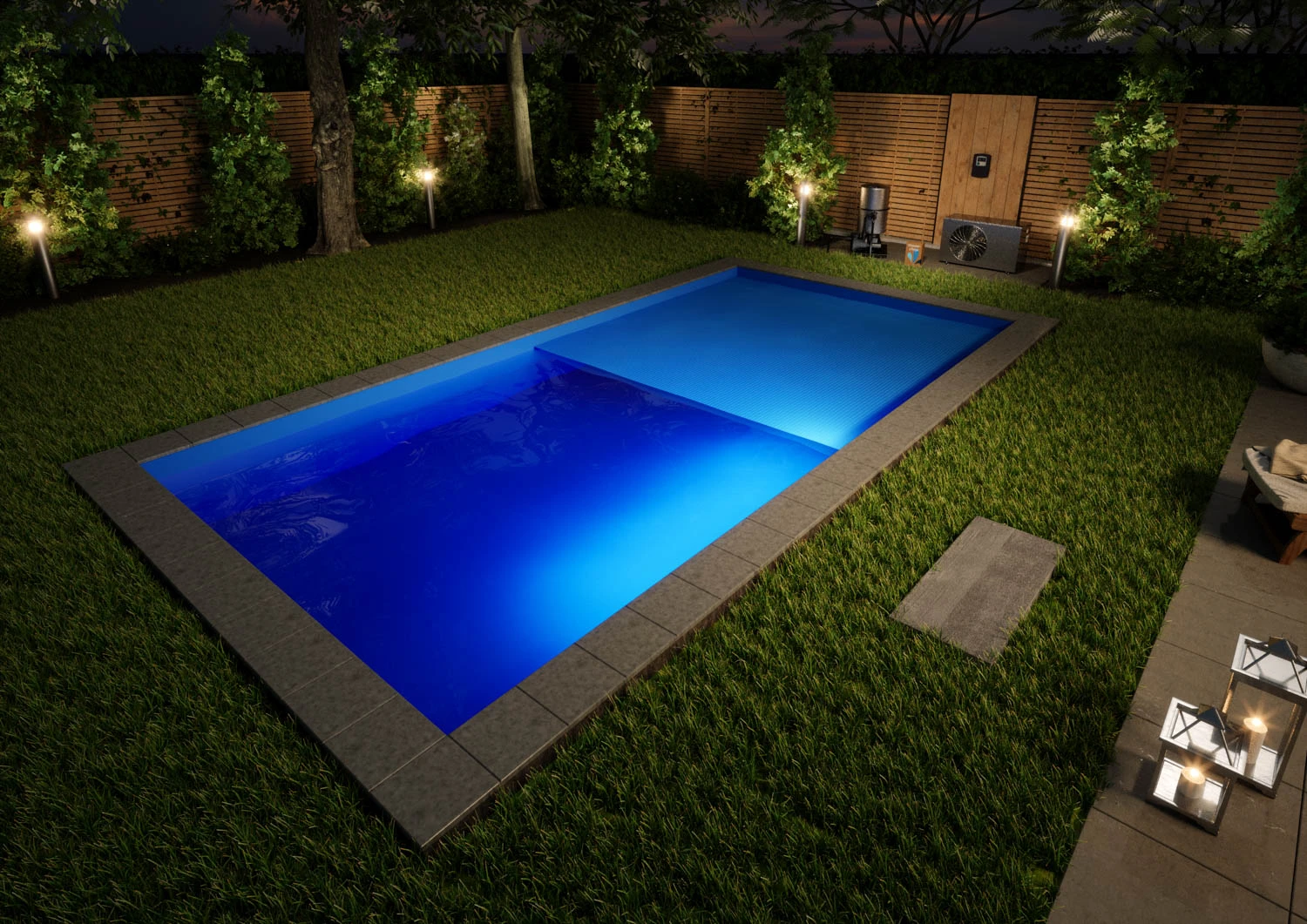 Styroporpool Komplettset Premium Blau Mit Ecktreppe Variofit - 500 X 300 X 150 Cm 4 Styroporpool Komplettset Premium Blau Mit Ecktreppe Variofit - 500 X 300 X 150 Cm – Bild 2