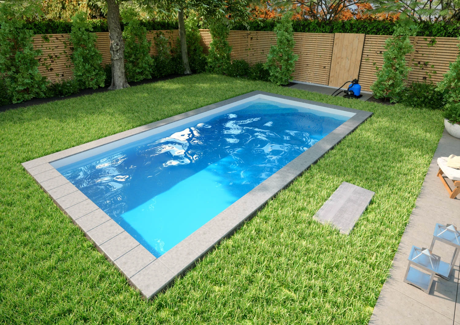 Styroporpool Komplettset Basic Weiß Mit Ecktreppe Oblique - 600 X 300 X 150 Cm 3 Styroporpool Komplettset Basic Weiß Mit Ecktreppe Oblique - 600 X 300 X 150 Cm