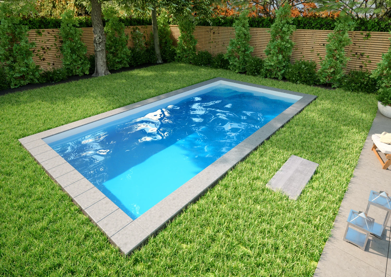 Styroporpool Weiß Mit Seitlicher Treppe Smaragd - 600 X 300 X 150 Cm 3 Styroporpool Weiß Mit Seitlicher Treppe Smaragd - 600 X 300 X 150 Cm