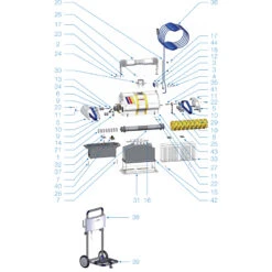 Zodiac Schwimmkabel KEG Blau Für Sweeper Nr.36 W0608A