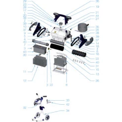 Gehäuse Kpl. Für Zodiac SweepyFree Nr. 44 W1758A