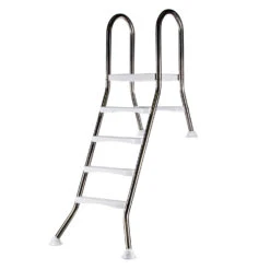 Stahlwandpool Komplettset Comfort Achtform Blau 0,8mm - 3,20m X 5,25m X 1,20m, Eingelassen -Swimmingpool Verkaufsladen leiter teil 1