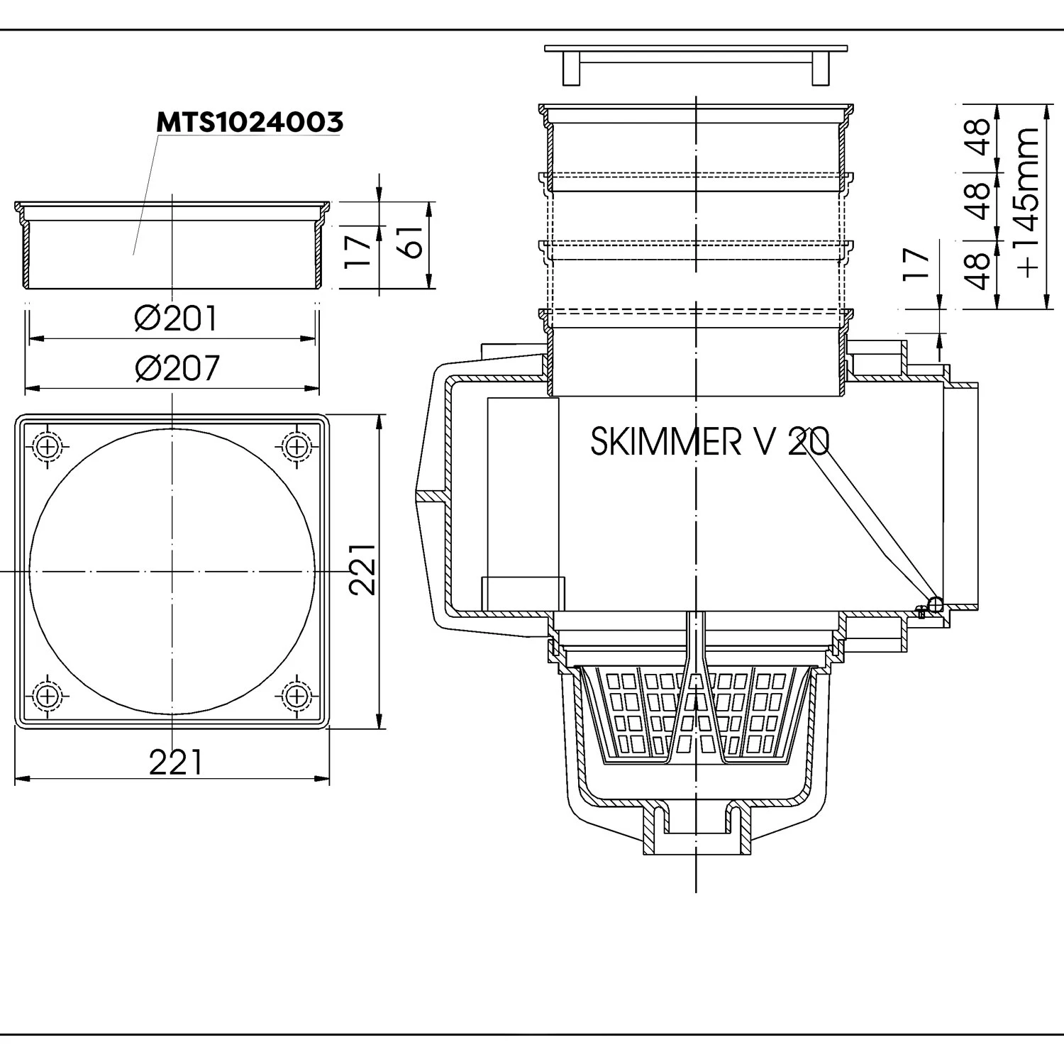 MTS V20 / VS30 Höhenverstellung Aus ABS Kunststoff 5 MTS V20 / VS30 Höhenverstellung Aus ABS Kunststoff – Bild 3