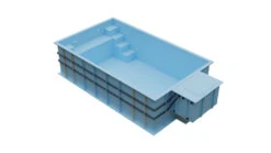 PP-Pool Komplettset Comfort Blau Mit Rollladenabdeckung - 5,00 X 3,00 X 1,36 M