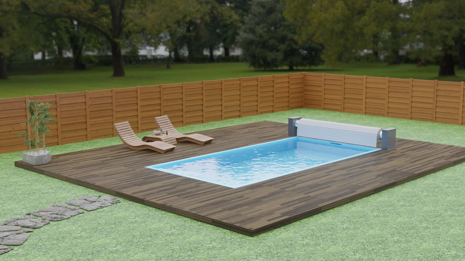 PP-Pool Komplettset Comfort Grau Mit Rollladenabdeckung - 5,00 X 3,00 X 1,36 M 8 PP-Pool Komplettset Comfort Grau Mit Rollladenabdeckung - 5,00 X 3,00 X 1,36 M – Bild 6
